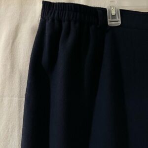 Vintage-Inspired Sag Harbor Woman 20W 100% Wool Navy Pencil Skirt Lined Midi